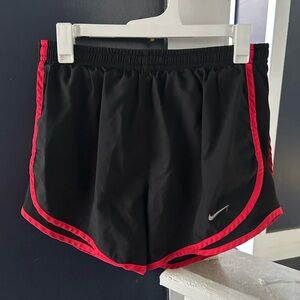 Black and Red Nike Tempo Shorts